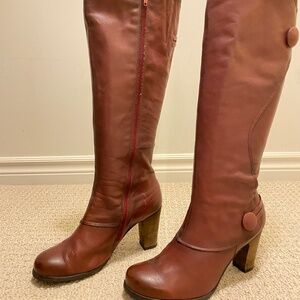 knee high leather boots